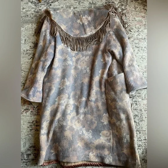 Vintage 1980s Nelly Anne Wool Coat with Fringe - Picture 2 of 6